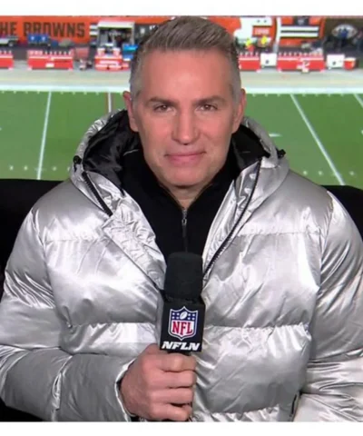 Kurt Warner Puffer Silver Hooded Jacket