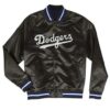 LA Dodgers Lightweight Satin Black Jacket