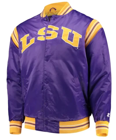 LSU Tigers The Enforcer Purple Satin Jacket