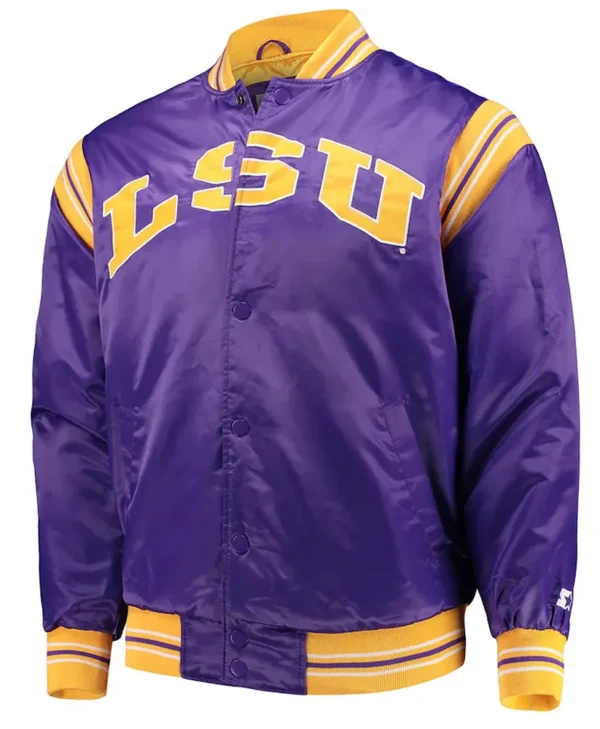 LSU Tigers The Enforcer Purple Satin Jacket