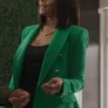 Latarsha Rose Sugar Mama Green Double Breasted Blazer