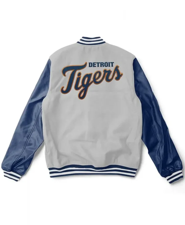 Letterman Detroit Tigers Blue and Grey Jackets