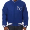 Letterman Kansas City Royals Wool Blue Jacket