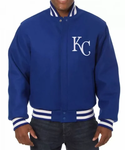 Letterman Kansas City Royals Wool Blue Jacket