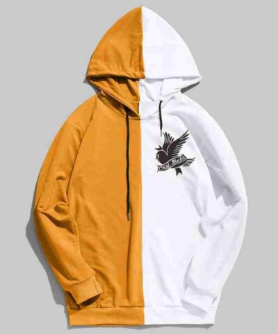Lil Peep Crybaby Half Colored Mustard Hoodie