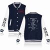 Lil Peep Love Baseball Blue Wool Jacket