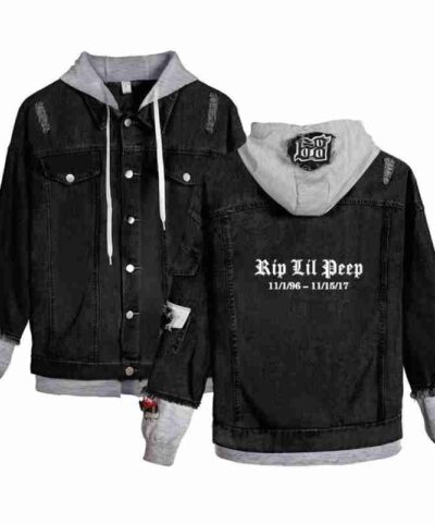 Lil Peep Rip Black Denim Jacket