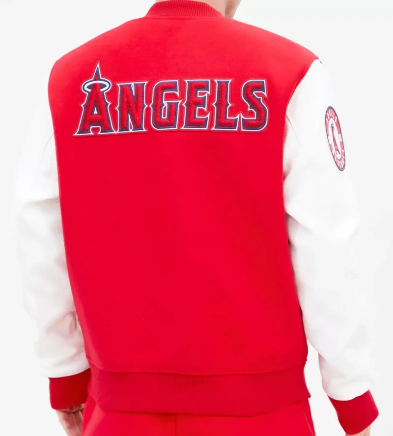 Los Angeles Angels Red White Varsity Jacket