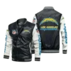 Los Angeles Chargers Black White Bomber Jacket