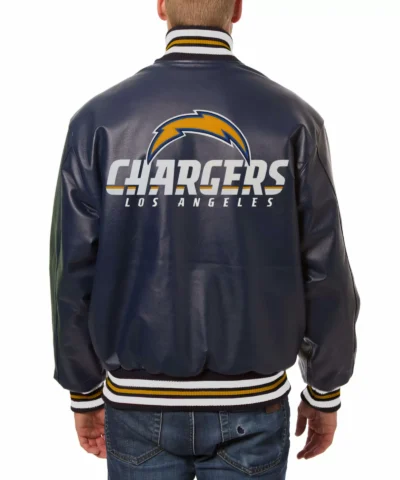 Los Angeles Chargers JH Design Navy Leather Jackets scaled 1