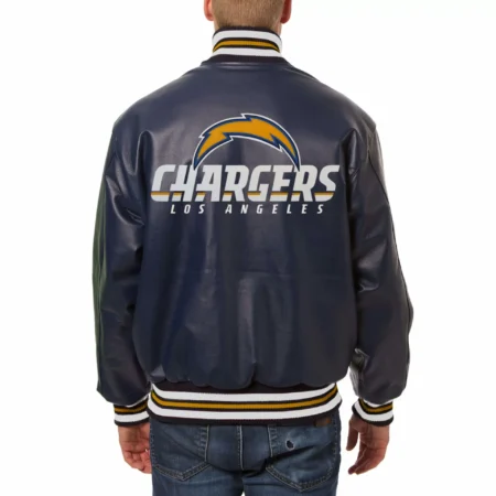 Los Angeles Chargers JH Design Navy Leather Jackets scaled 1