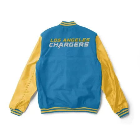 Los Angeles Chargers Light Blue And Yellow Varsity Jackets