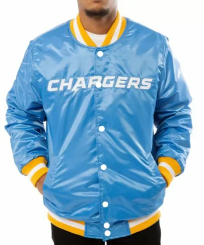 Los Angeles Chargers Light Blue Satin Jacket