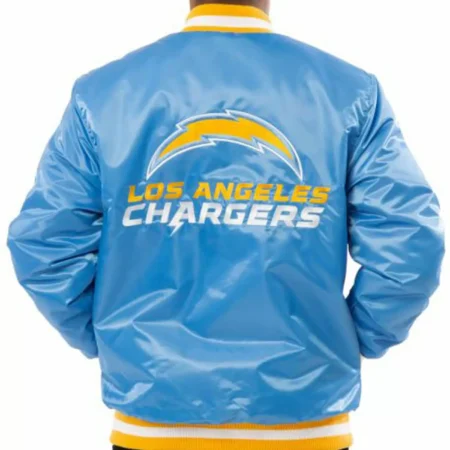 Los Angeles Chargers Light Blue Satin Jackets