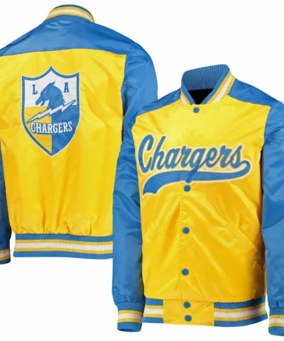 Los Angeles Chargers The Tradition NFL Satin Jacket scaled 1