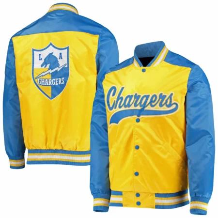 Los Angeles Chargers The Tradition NFL Satin Jacket scaled 1