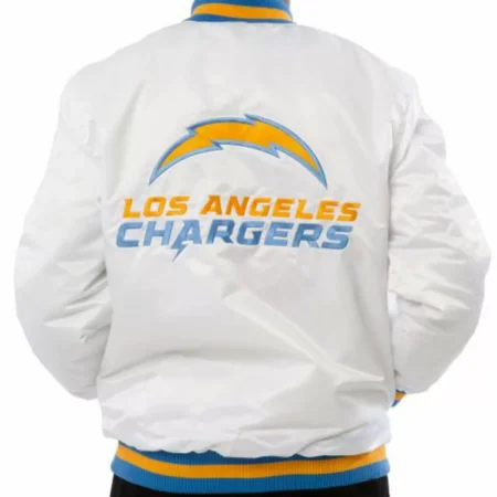 Los Angeles Chargers White Satin Jackets