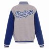 Los Angeles Dodgers Fleece Jacket with Faux Leather Sleeves 1
