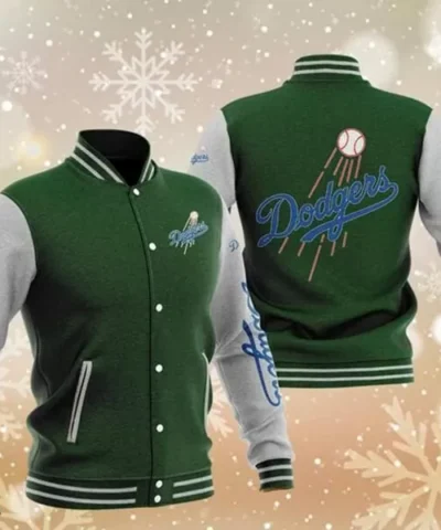 Los Angeles Dodgers Green Baseball Varsity Jacket