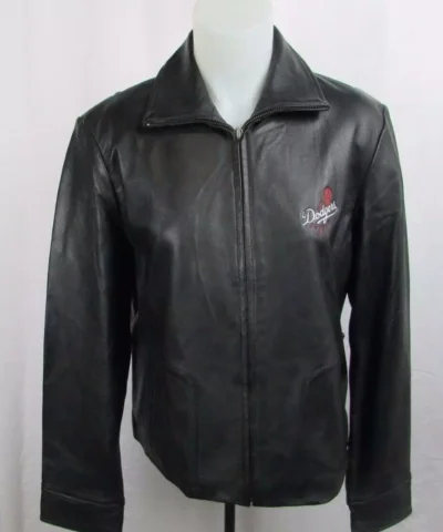 Los Angeles Dodgers MLB Black Leather Jacket
