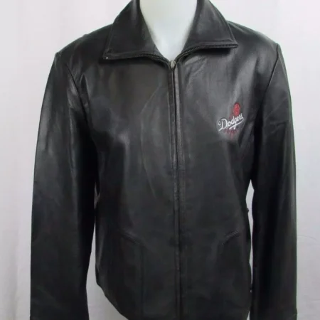 Los Angeles Dodgers MLB Black Leather Jacket