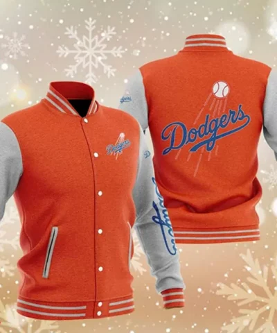 Los Angeles Dodgers Orange Baseball Varsity Jacket