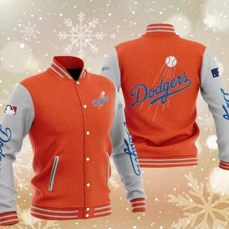 Los Angeles Dodgers Orange Baseball Varsity Jacket