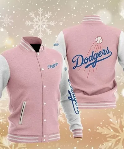 Los Angeles Dodgers Pink Baseball Varsity Jacket