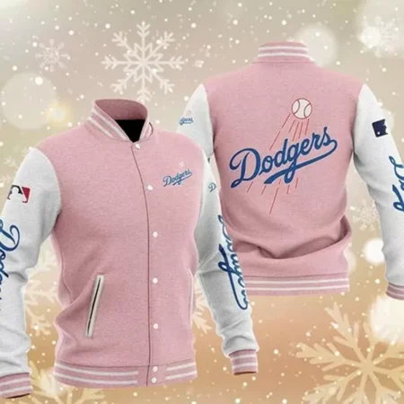 Los Angeles Dodgers Pink Baseball Varsity Jacket