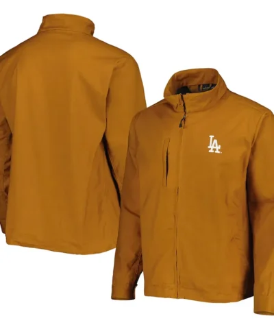Los Angeles Dodgers Tri Blend Tan Brown Jacket