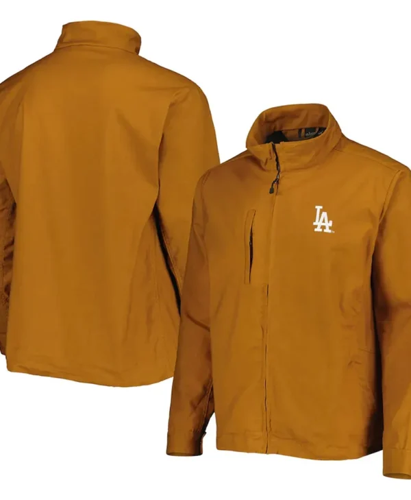 Los Angeles Dodgers Tri Blend Tan Brown Jacket