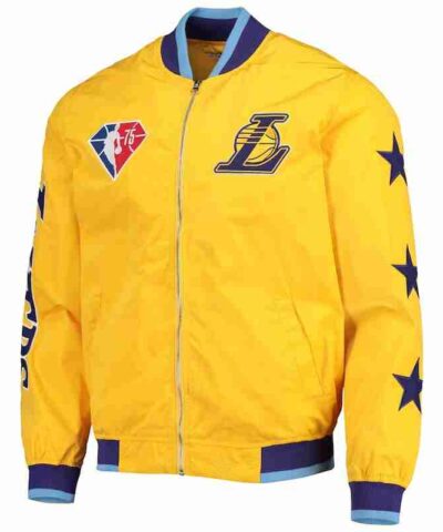 Los Angeles Lakers Gold City Edition Bomber Full Zip Jacket
