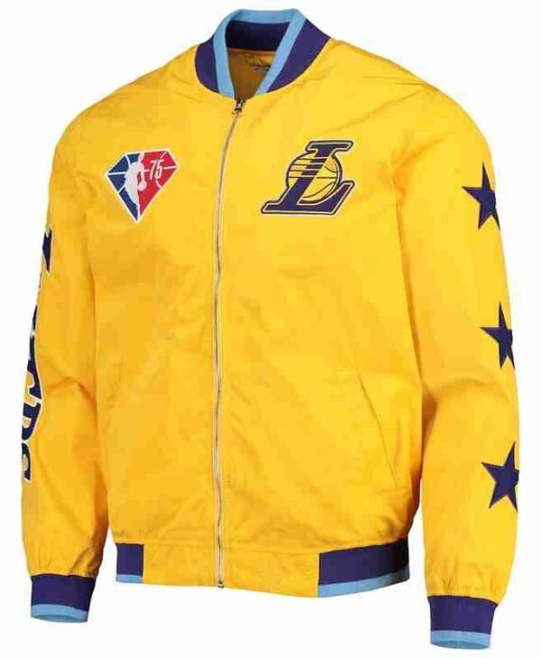 Los Angeles Lakers Gold City Edition Bomber Full Zip Jacket