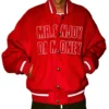MEDM DA Money Letterman Wool Red Jacket