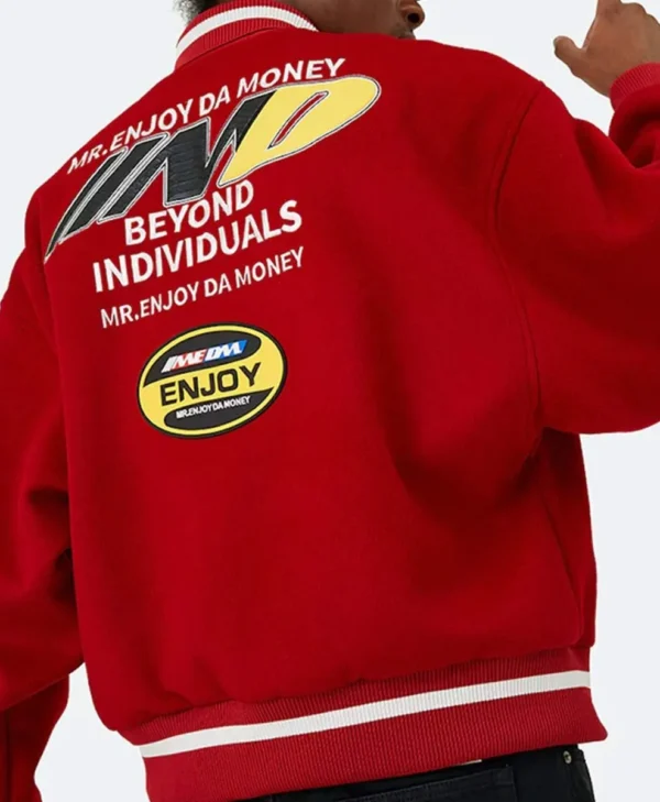 MEDM DA Money Letterman Wool Red Jackets