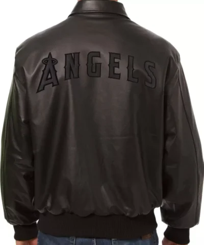 MLB Black Los Angeles Angels Leather Jackets