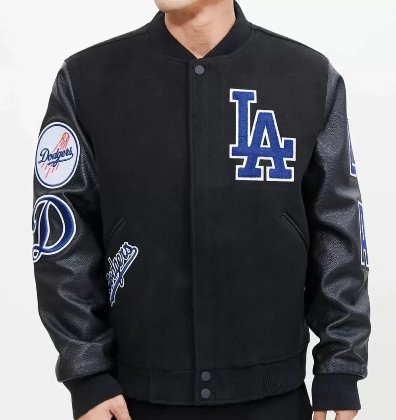 MLB Black Los Angeles Dodgers Varsity Jacket