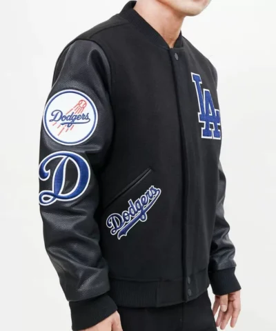 MLB Black Los Angeles Dodgers Varsity Jackets