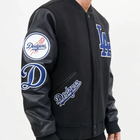 MLB Black Los Angeles Dodgers Varsity Jackets
