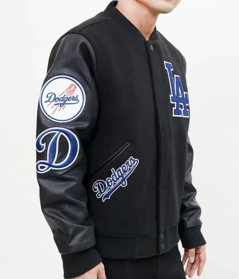 MLB Black Los Angeles Dodgers Varsity Jackets