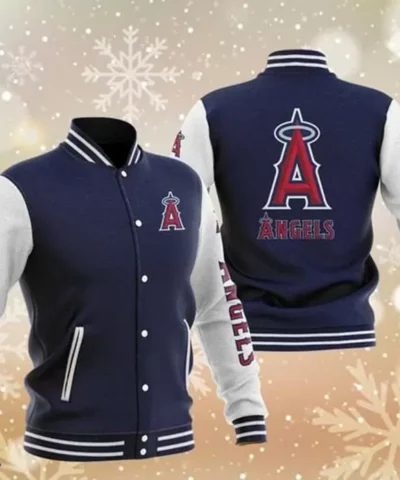 MLB Blue Los Angeles Angels Baseball Varsity Jacket