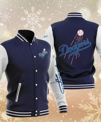 MLB Blue Los Angeles Dodgers Baseball Varsity Jacket
