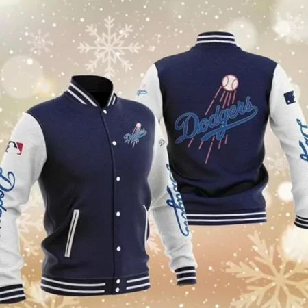 MLB Blue Los Angeles Dodgers Baseball Varsity Jacket