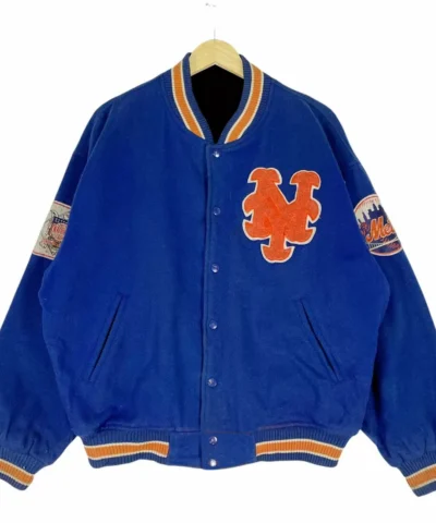 MLB Blue Major League New York Mets Wool Jacket