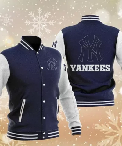 MLB Blue New York Yankees Baseball Varsity Jacket