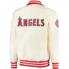 MLB Cream Los Angeles Angels Satin Jackets