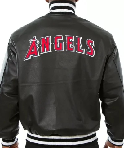 MLB Los Angeles Angels Black Leather Jackets
