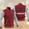 MLB Maroon New York Yankees Baseball Varsity Jacket