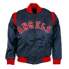 MLB Navy Los Angeles Angels Satin Jacket