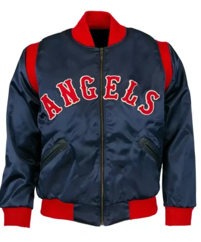MLB Navy Los Angeles Angels Satin Jacket